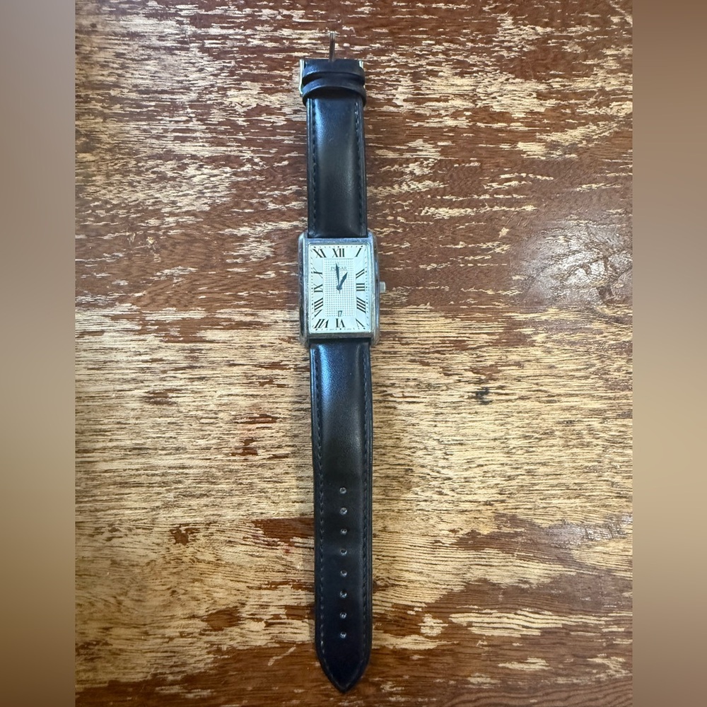 Vintage Rectangular Pulsar Silver Watch - image 2